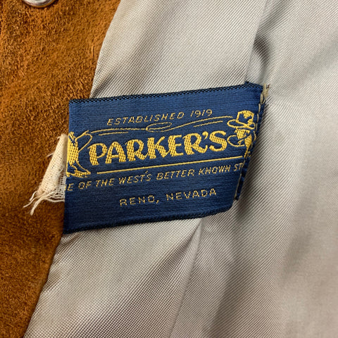 PARKER Size M Cognac Fringe Western Jacket