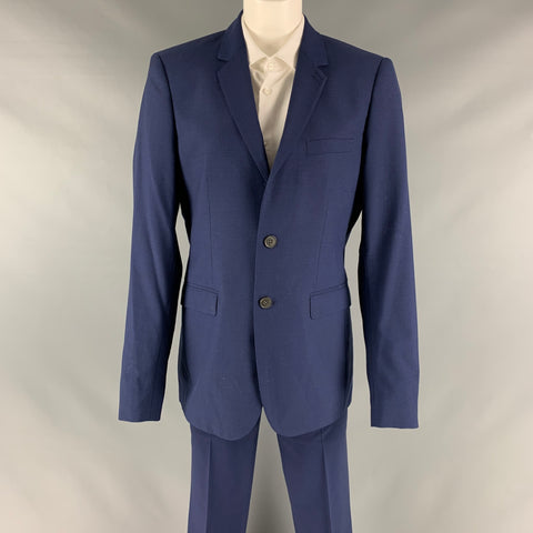 THE KOOPLES Costume simple boutonnage en laine pied-de-poule marine taille 38