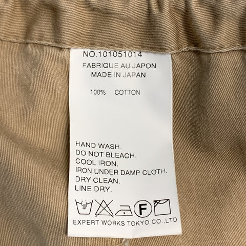 THE DRESS & CO. Size 42 Khaki Cotton Hooded Drawstring Cape Jacket