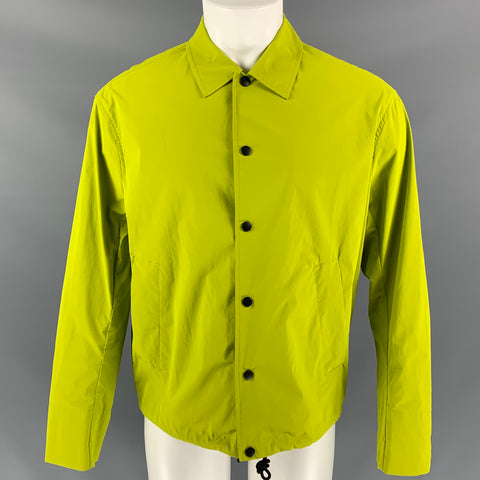 CMMN SWND Size 34 Lime Green Cotton Blend Snaps Jacket
