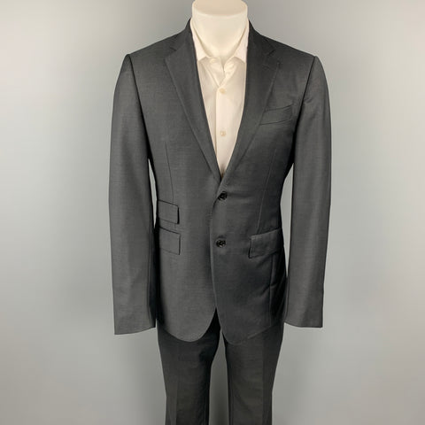 ERMENEGILDO ZEGNA for WILKES BASHFORD Size 40 Gray Wool Notch Lapel Suit