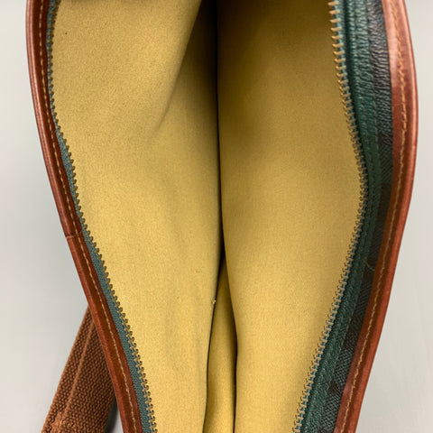 Vintage RALPH LAUREN Blackwatch Coated Canvas Leather Tennis Racket Cover