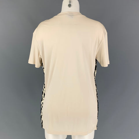 GIAMBATTISTA VALLI Size XS Black & White Silk Animal Print Dress Top