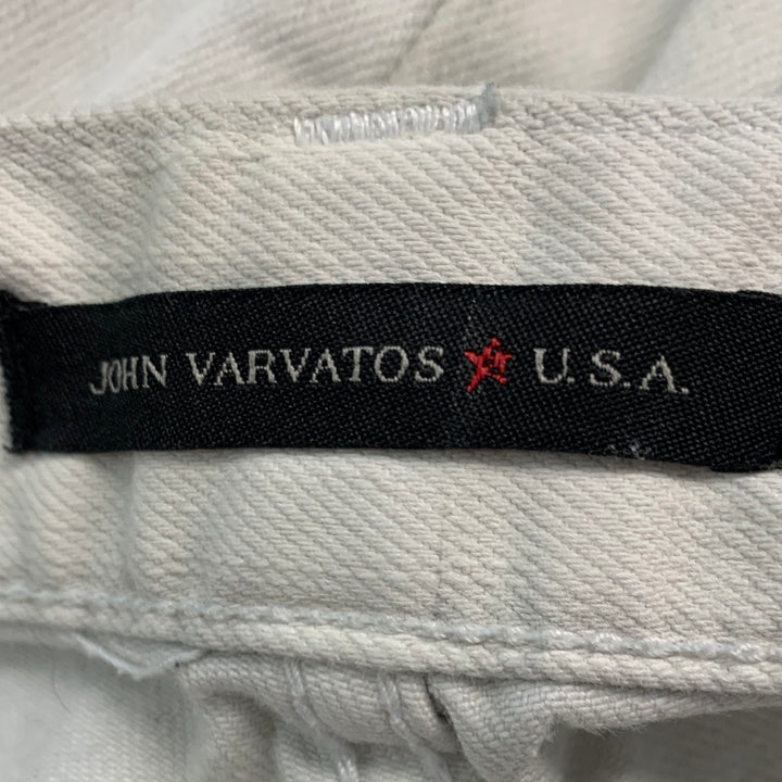 JOHN VARVATOS * U.S.A. Size 31 Light Blue Studded Cotton Elastane Jeans