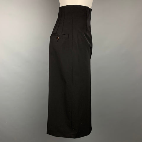JEAN PAUL GAULTIER Réédition 1993/1994 Taille 8 Jupe Taille Haute Laine/Polyester Noir