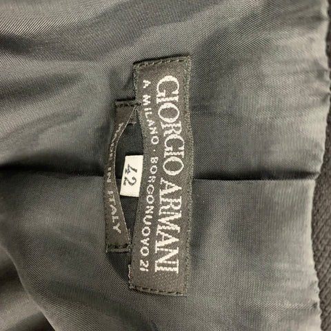GIORGIO ARMANI Size L Black Wool Double Breasted Jacket