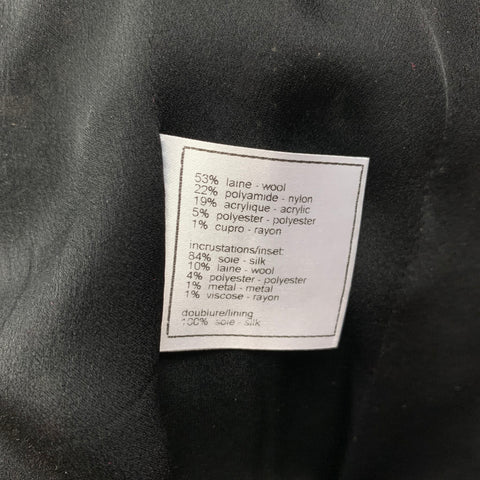 CHANEL B2619 04A Talla 4 Chaqueta con frente abierto bouclé multicolor negro
