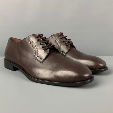 BRUNO MAGLI Size 10 Brown Leather Lace Up Shoes