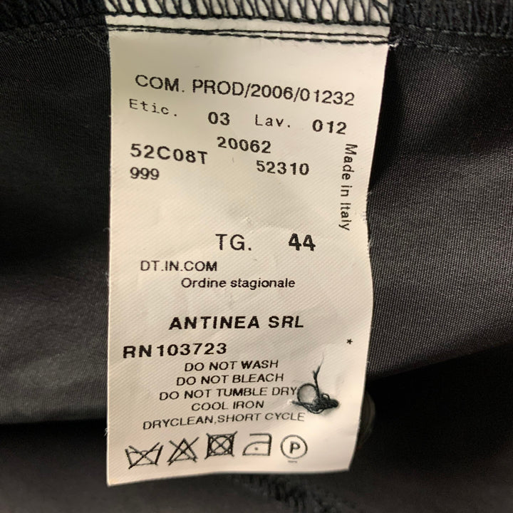 EMPORIO ARMANI Size 10 Black Acetate Blend Beaded Blouse