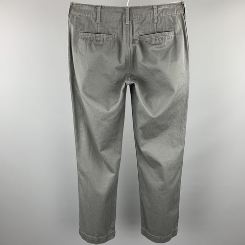 8.15 AUGUST FIFTEENTH Size 30 Slate Solid Cotton Zip Fly Casual Pants