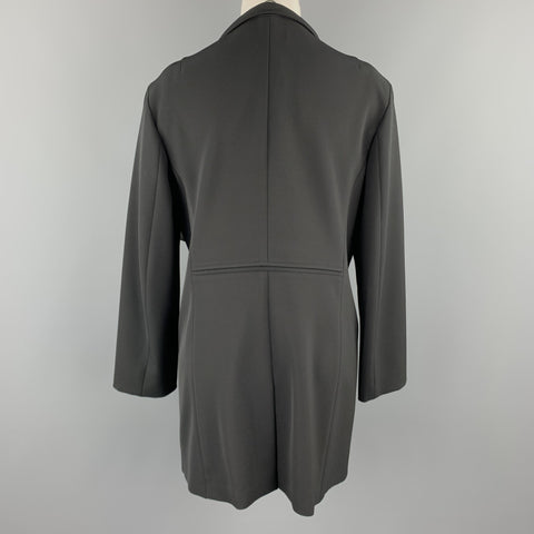 JIL SANDER Size 8 Black Hidden Placket Blazer Coat
