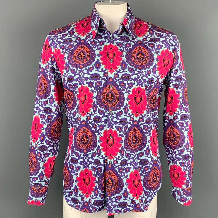 PS by PAUL SMITH Taille L Chemise à manches longues en coton Paisley multicolore