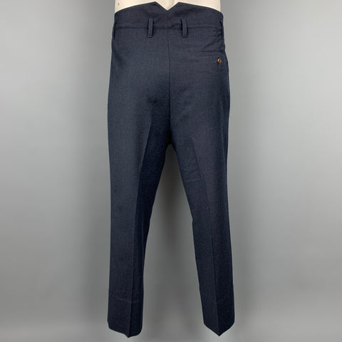 VIVIENNE WESTWOOD MAN Size 40 Navy Wool Notch Lapel Suit