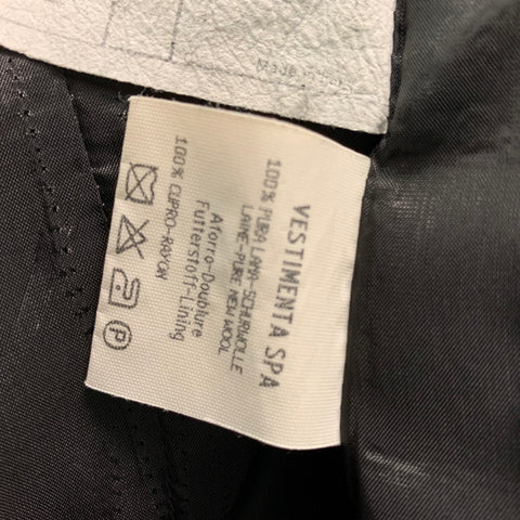 GIORGIO ARMANI Talla 10 Chaqueta asimétrica sólida de lana negra Blazer