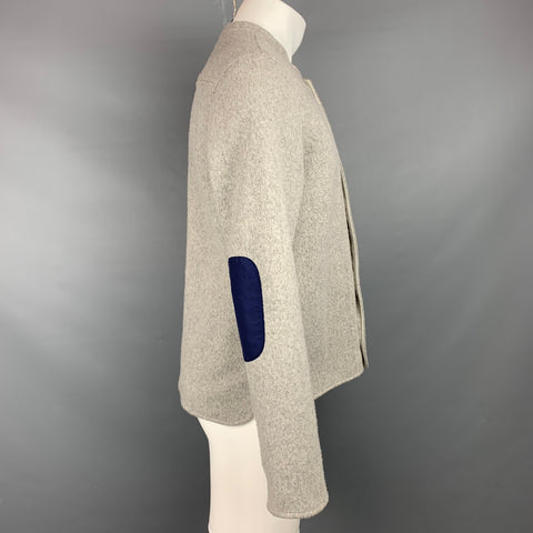 LEVI'S Size M Light Grey Textured Polyester Blend Collarless Jacket