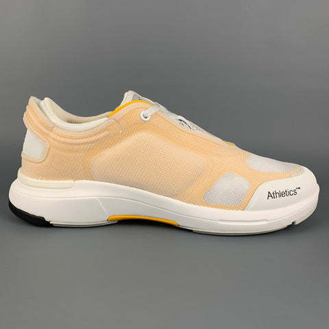 ATHLETICS Size 11 White Polyester Lace Up One Sneakers