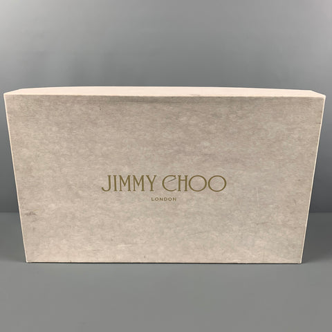 JIMMY CHOO Size 8 Grey Suede Horsebit Loafers