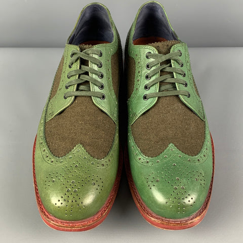 COLE HAAN Taille 9,5 Chaussures à lacets en tissu perforé vert olive