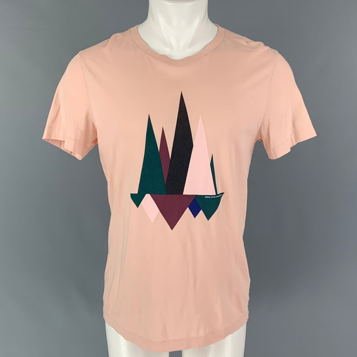 RON DORFF Taille M T-shirt en coton graphique rose