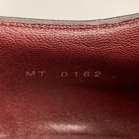 LOUIS VUITTON Size 11 Burgundy Antique Leather Double Monk Strap Loafers