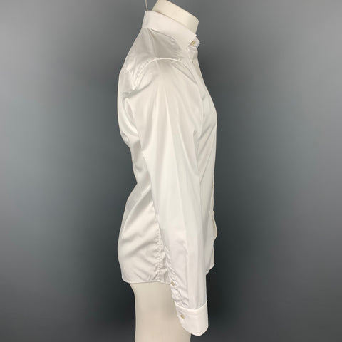 ETON Taille S Chemise à manches longues boutonnée en coton blanc