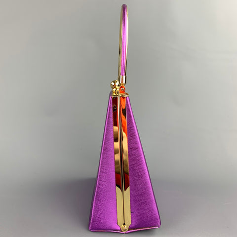 Sac à main de soirée à bandoulière en tissu violet VINTAGE