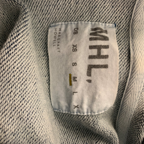 MARGARET HOWELL Size M Indigo Cotton Hooded Sweatshirt