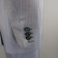 ERMENEGILDO ZEGNA 48 Long Blue Striped Wool Single Breasted Notch Lapel Suit ERMENEGILDO ZEGNA
