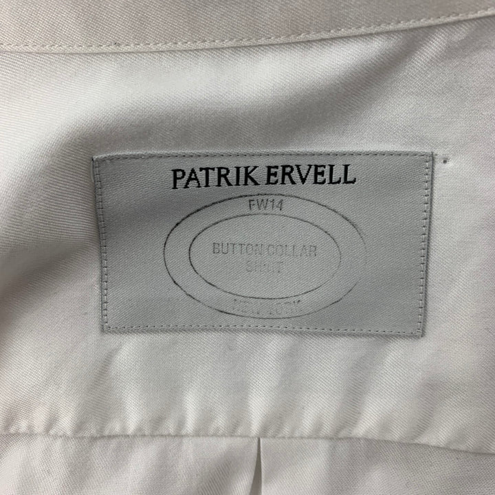 PATRIK ERVELL Size M White Cotton Button Down Long Sleeve Shirt