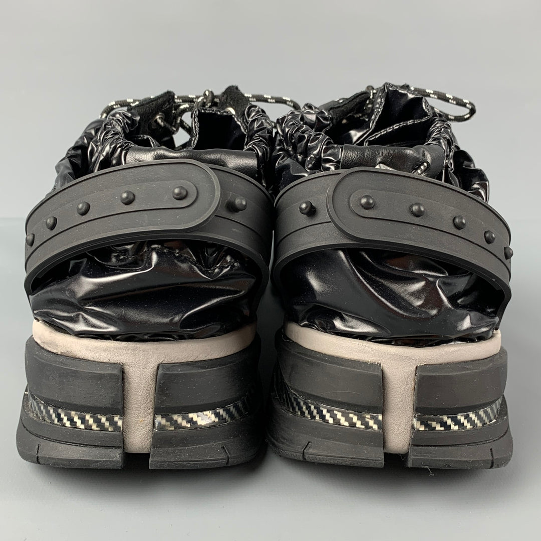 CALVIN KLEIN 205W39NYC Size 12.5 Black Grey Nylon Lace Up Sneakers