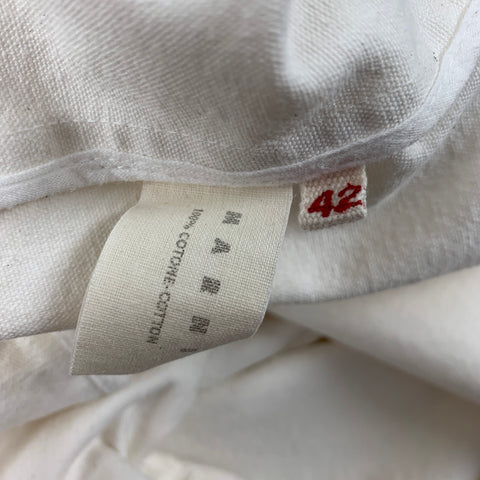 MARNI Size 6 Off White Cotton Single Breasted Jacket