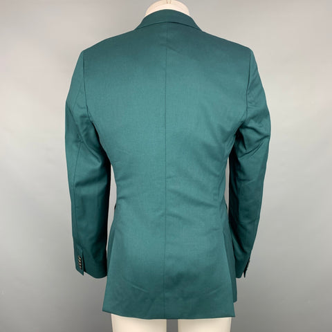 PAUL SMITH Size 42 Green Wool Notch Lapel Sport Coat