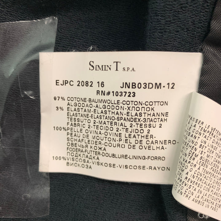 EMPORIO ARMANI Chaqueta Trucker de algodón y piel de oveja negra Talla M