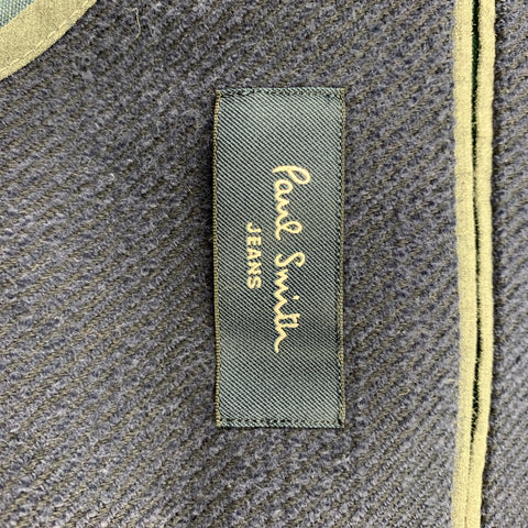 PAUL SMITH JEANS Size M Navy Textured Cotton Blend Notch Lapel Sport Coat