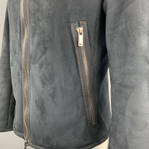 EMPORIO ARMANI Size S Black Polyester / Nylon Full Zip Zipped Sleeves Jacket