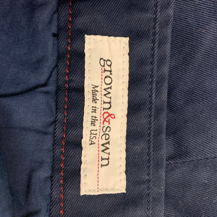 GROWN&SEWN Size 34 Navy Cotton Chino Casual Pants