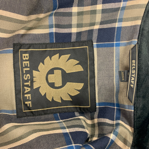BELSTAFF Size 44 Blue Cotton Zip Up & Snaps Racemaster1981 Jacket