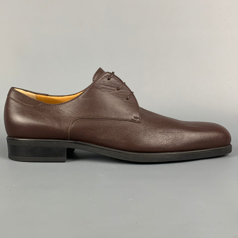 A. TESTONI Chaussures à lacets en cuir marron taille 12