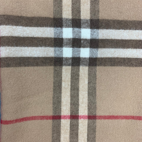BURBERRY LONDON Écharpe en laine mérinos/cachemire à carreaux beige et marron