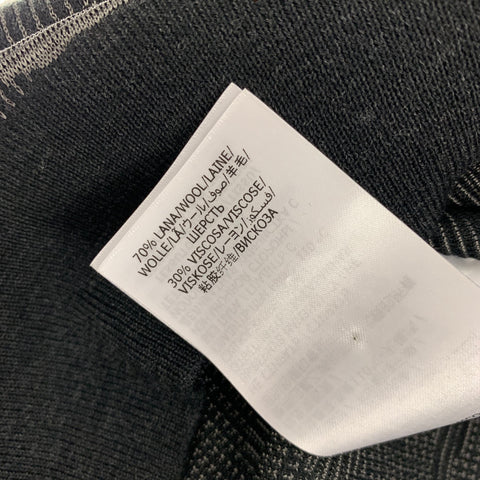ALEXANDER MCQUEEN Size M Black Grey Knitted Wool Viscose Blend Pullover