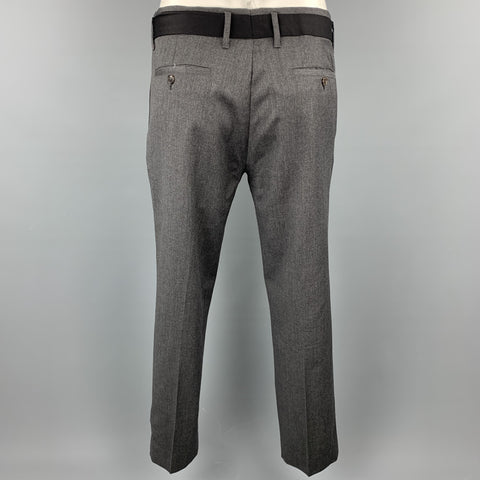 VIKTOR & ROLF Size 42  Dark Gray Wool Regular Peak Lapel Suit
