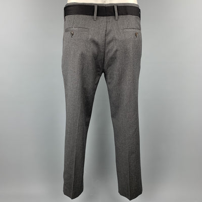 VIKTOR & ROLF Size 42  Dark Gray Wool Regular Peak Lapel Suit