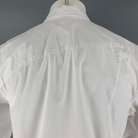 ALEXANDER WANG Camisa de manga larga con botones de algodón liso blanco talla S