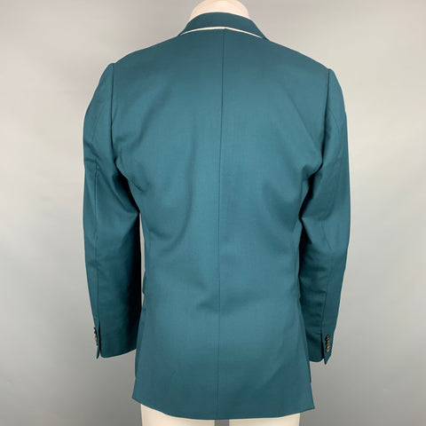 PAUL SMITH Soho Fit Size 40 Regular Green Wool Notch Lapel Sport Coat