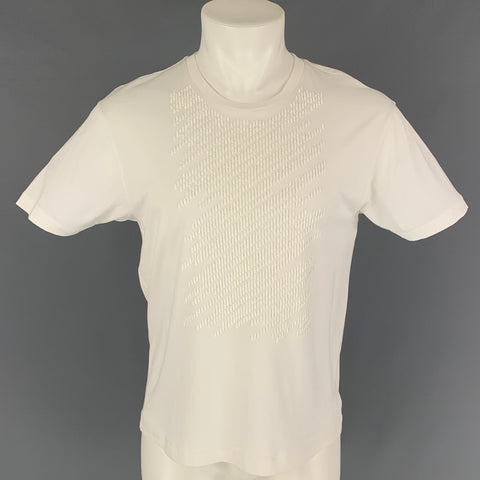 VIKTOR & ROLF Size M White Sequined Cotton Crew-Neck T-shirt
