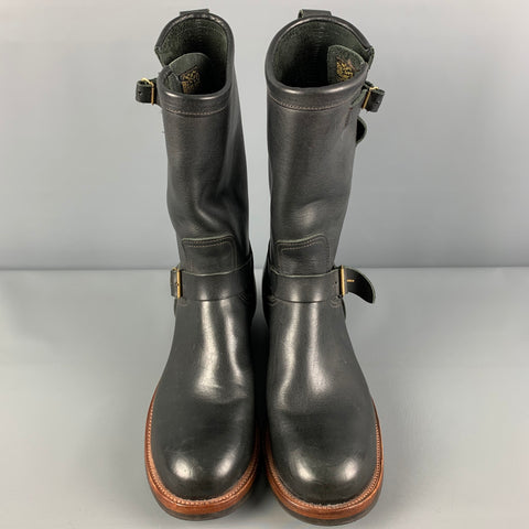 RRL by RALPH LAUREN Size 11 Black Leather Biker Boots
