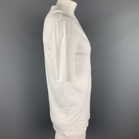 DSQUARED2 Size M White Cotton Crew-Neck T-shirt