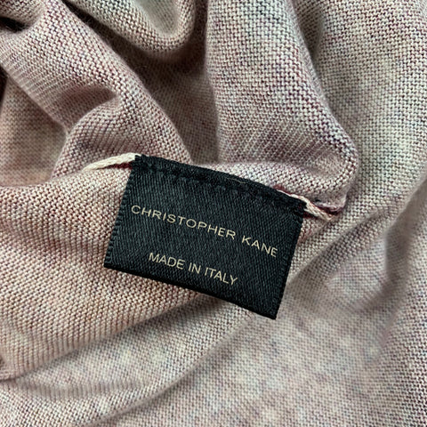 CHRISTOPHER KANE Size M Brick Multi-Color Splattered Silk Cashmere Pullover