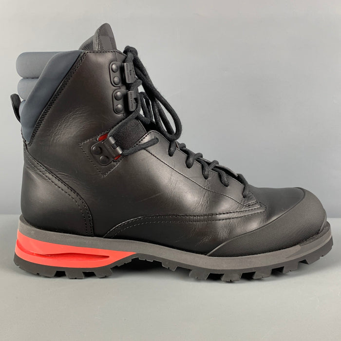 LOUIS VUITTON 2015 Talla 10 Botas Damier Blizzard de piel de becerro negras y rojas