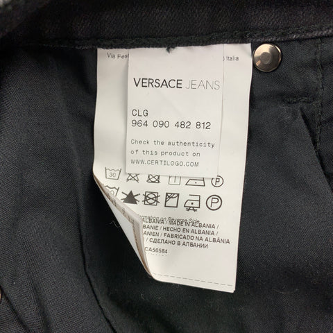 VERSACE JEANS Size 31 Black Denim Skinny Jeans
